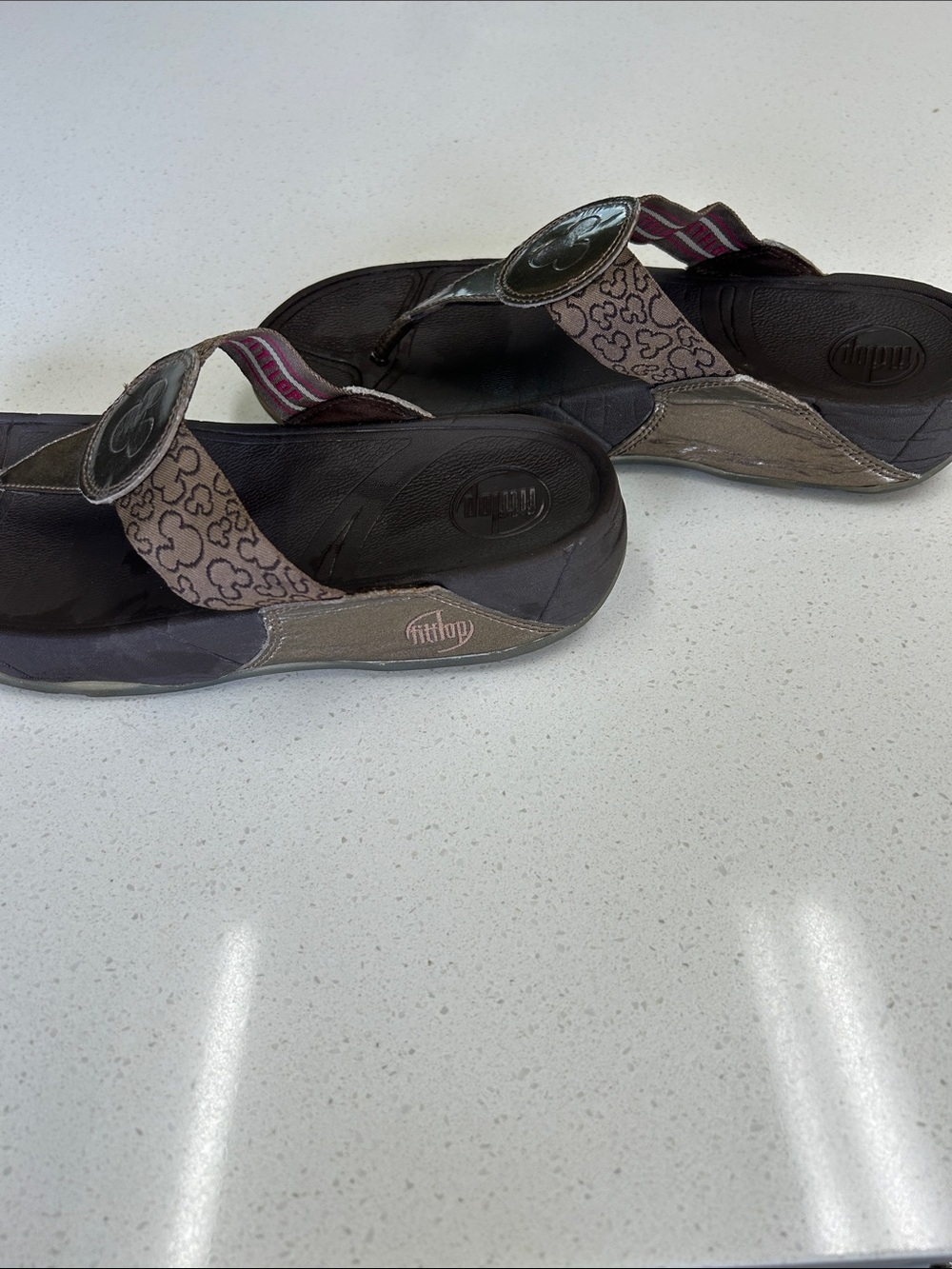 Disney Brown Metallic Mickey Thong Sandals - Picture 5 of 6